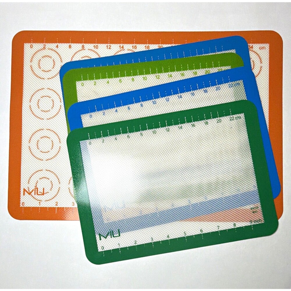 MIU Silicone Non-Stick Baking Mats 5 Piece Set w/ Rulers 9in & 14in